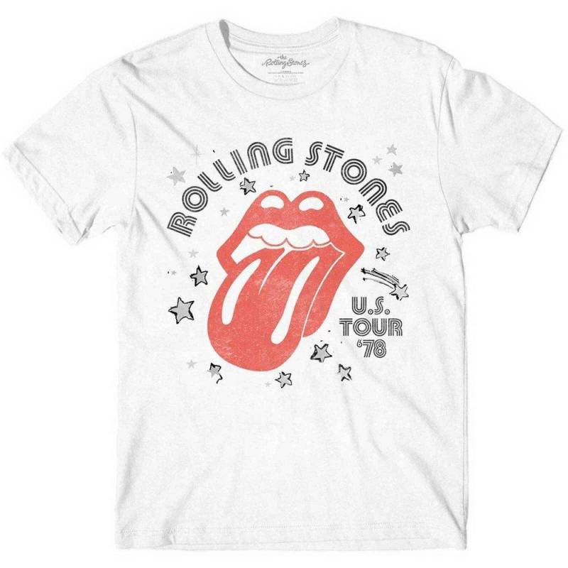 The Rolling Stones - Aero Tongue TShirt, für Damen, Weiss, Größe XL von The Rolling Stones