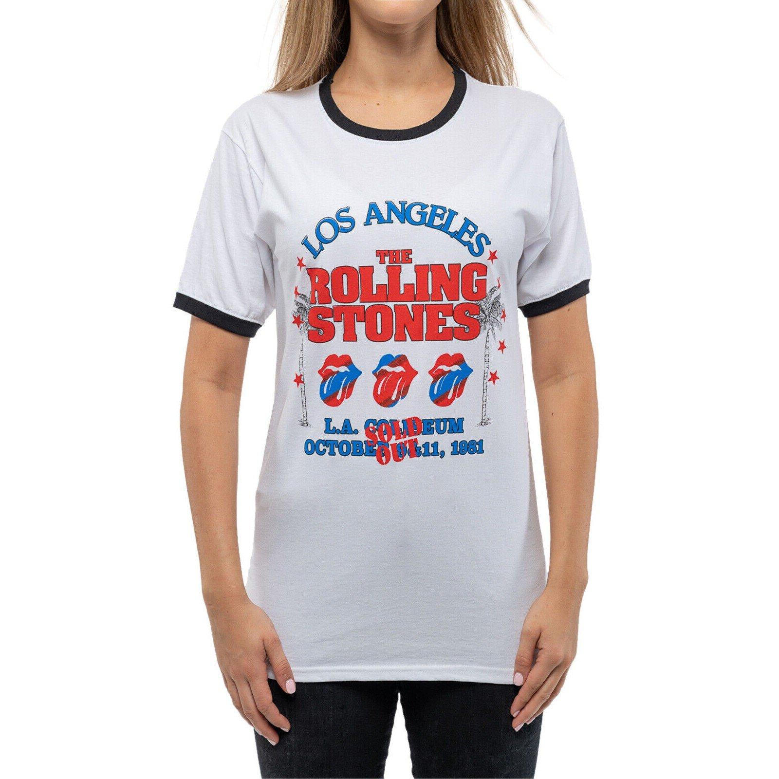American La Tour Tshirt Damen Weiss L von The Rolling Stones
