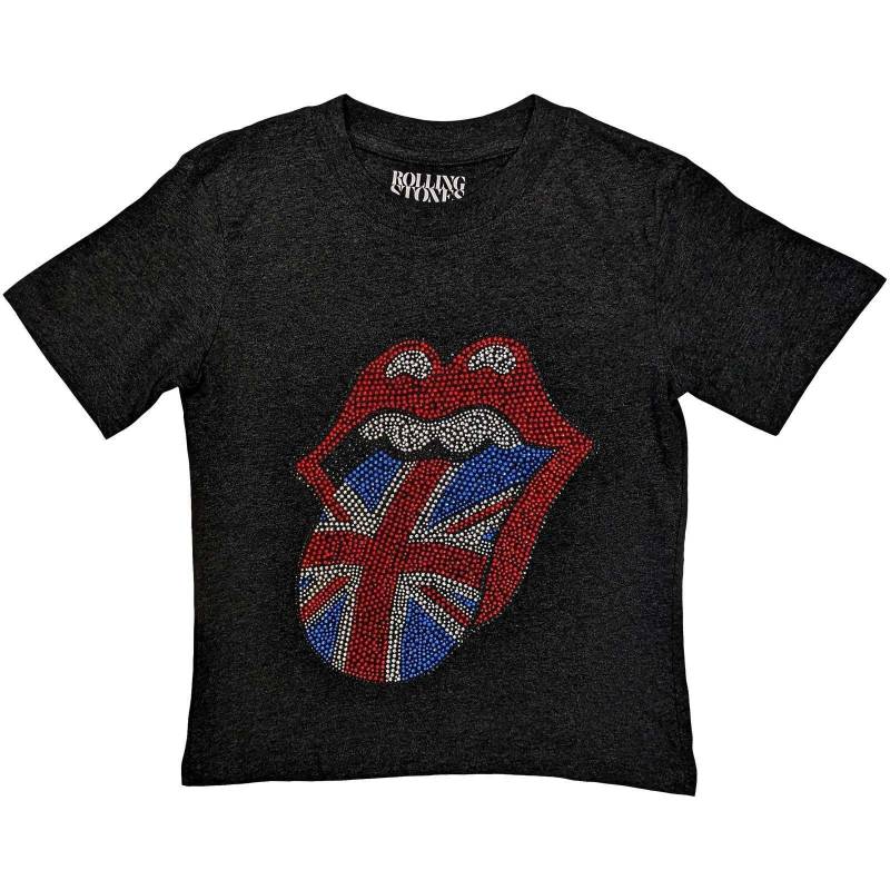 British Tshirt Verziert Jungen Schwarz 116 von The Rolling Stones