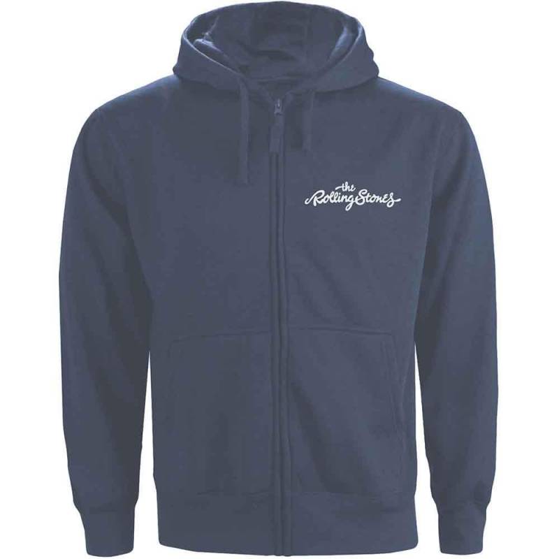 Classic Hoodie Mit Durchgehendem Reißverschluss Damen Blau XL von The Rolling Stones