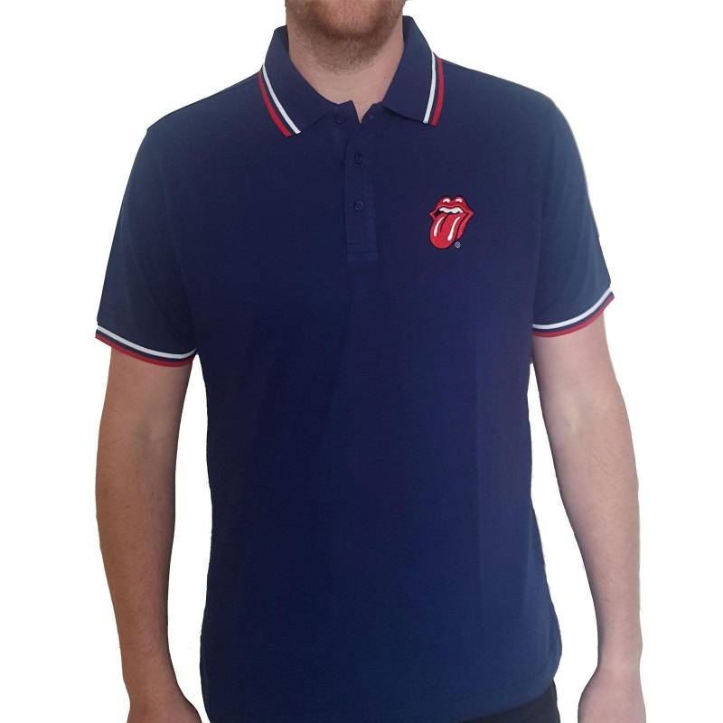 The Rolling Stones - Classic Poloshirt, für Damen, Marine, Größe M von The Rolling Stones