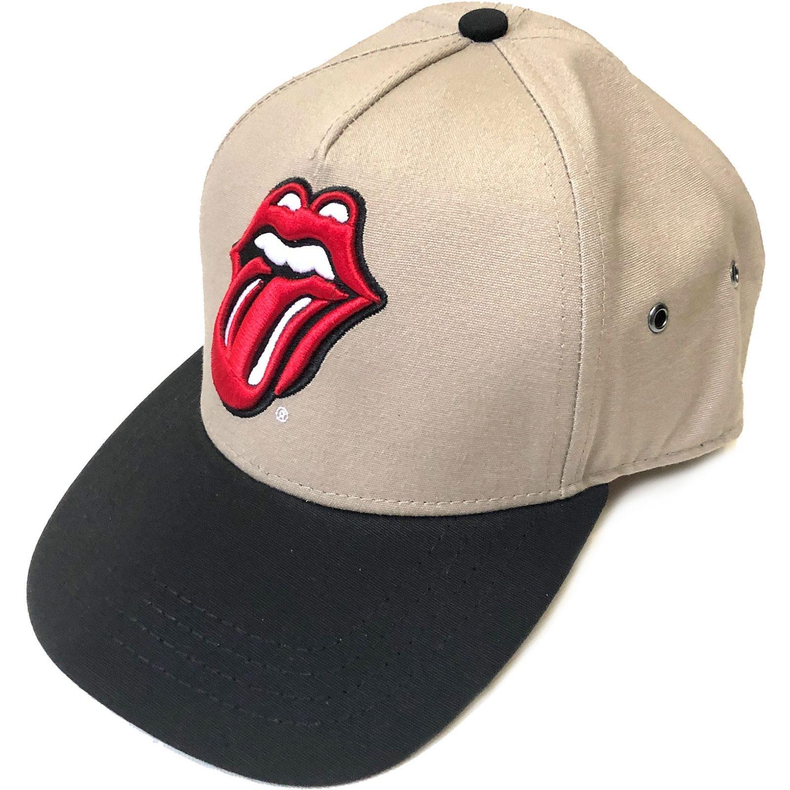 The Rolling Stones - Classic Tongue Snapback Mütze, für Damen, Light Beige, One Size von The Rolling Stones