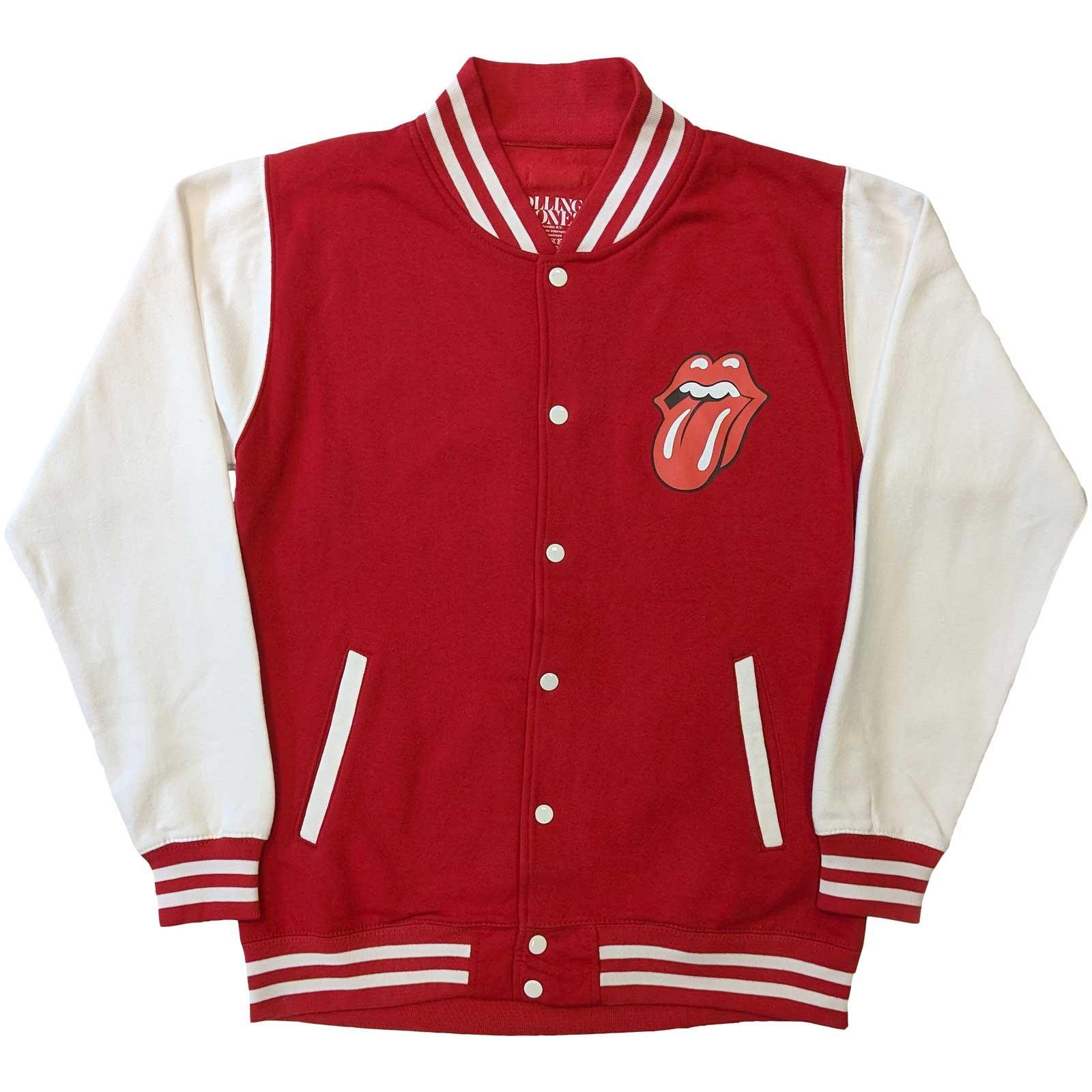 The Rolling Stones - Classic VarsityJacke (USCollegeStil), für Damen, Rot Bunt, Größe S von The Rolling Stones