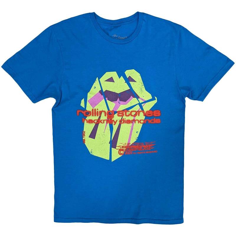 Hackney Diamonds Tshirt Logo Damen Blau M von The Rolling Stones