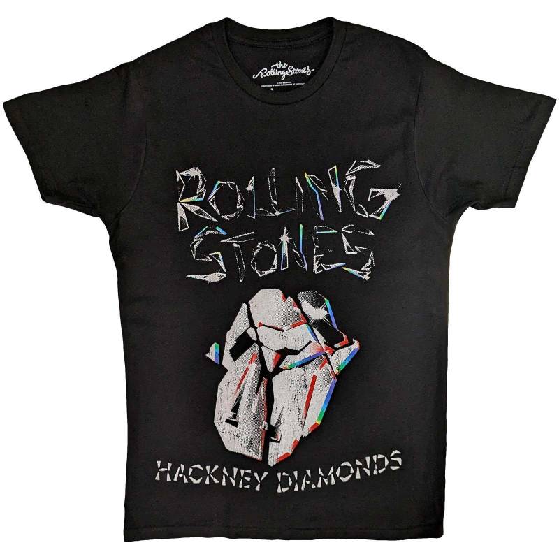 Hackney Diamonds Tshirt Logo Herren Schwarz S von The Rolling Stones