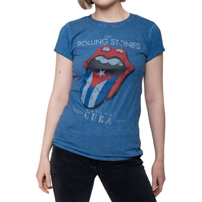 Havana Cuba Tshirt Damen Blau Denim XXL von The Rolling Stones