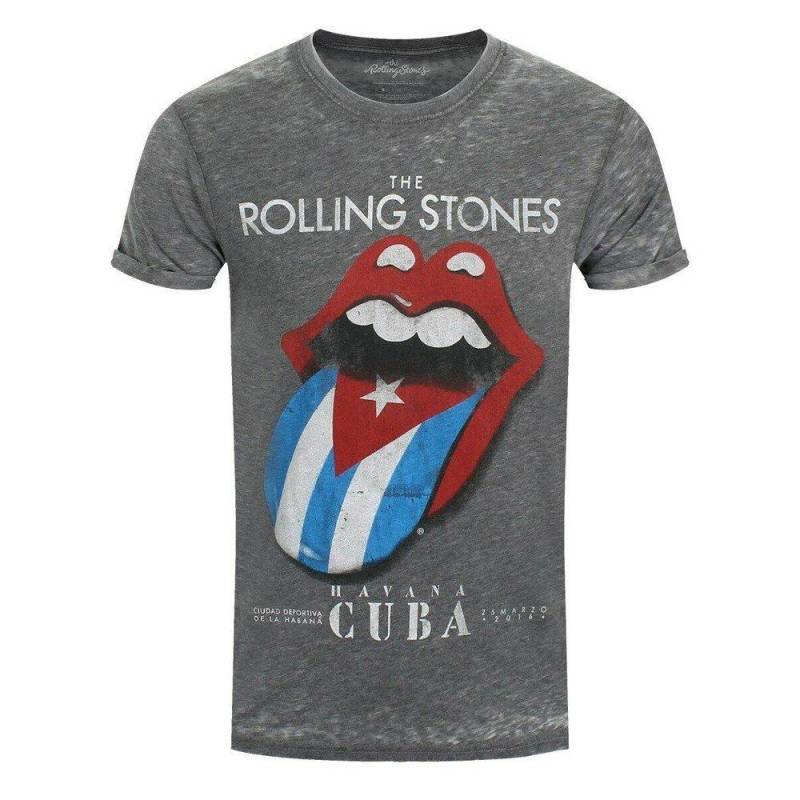 The Rolling Stones - Havana Cuba TShirt, für Damen, Grau, Größe L von The Rolling Stones