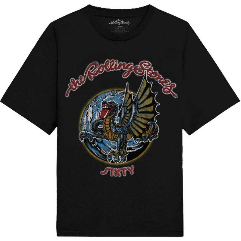 Sixty Dragon Globe Tshirt Damen Schwarz L von The Rolling Stones