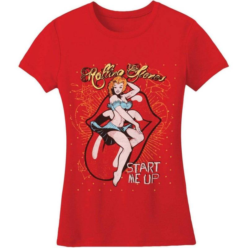 The Rolling Stones - Start Me Up TShirt, für Damen, Rot Bunt, Größe XXL von The Rolling Stones