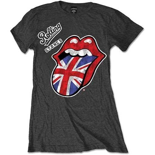 The Rolling Stones - TShirt Logo, für Damen, Grau, Größe S von The Rolling Stones