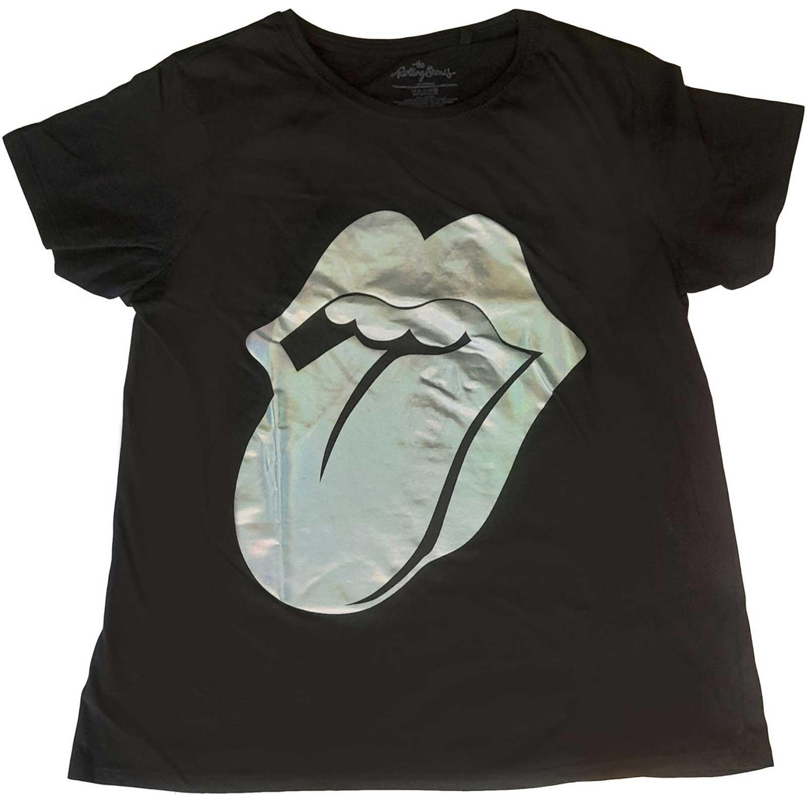 Tshirt Logo Damen Schwarz M von The Rolling Stones