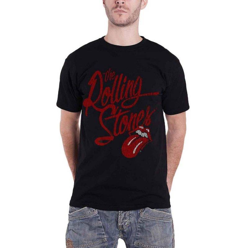 Tshirt Logo Damen Schwarz S von The Rolling Stones