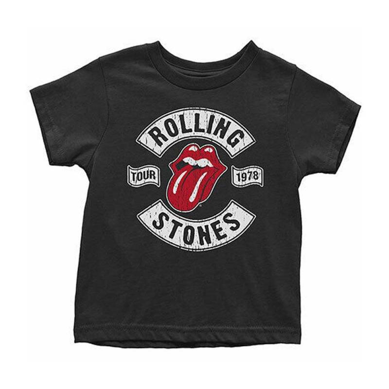 Us Tour 1978 Tshirt Jungen Schwarz 104 von The Rolling Stones