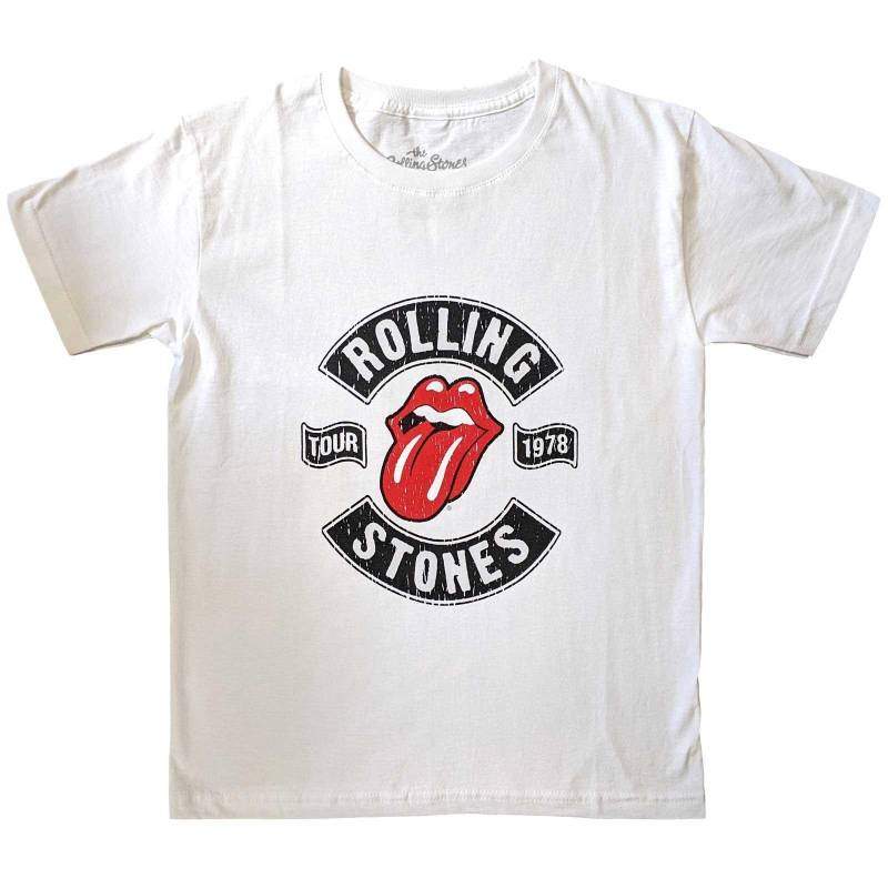 Us Tour 1978 Tshirt Jungen Weiss 116 von The Rolling Stones