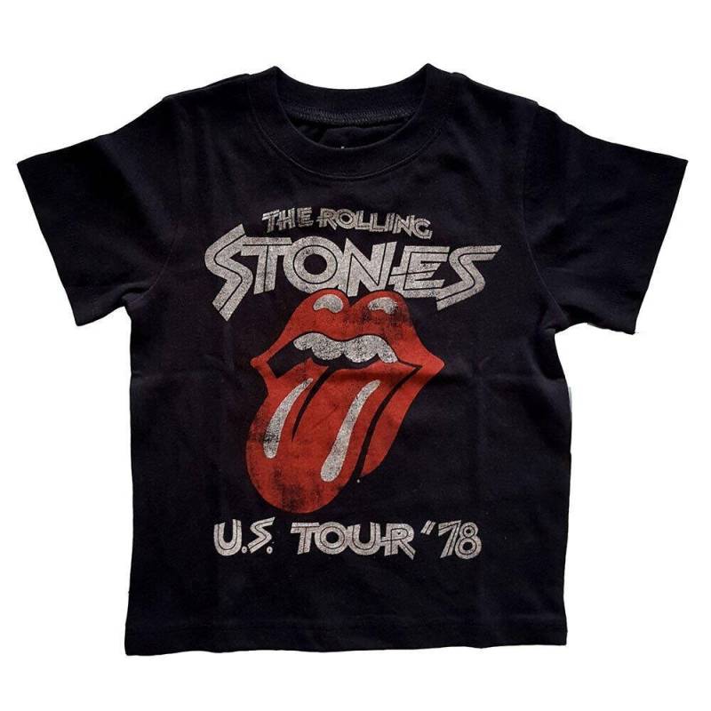 Us Tour '78 Tshirt Jungen Schwarz 104 von The Rolling Stones