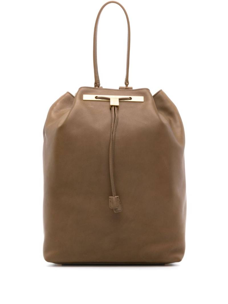 The Row 11 leather bucket backpack - Green von The Row