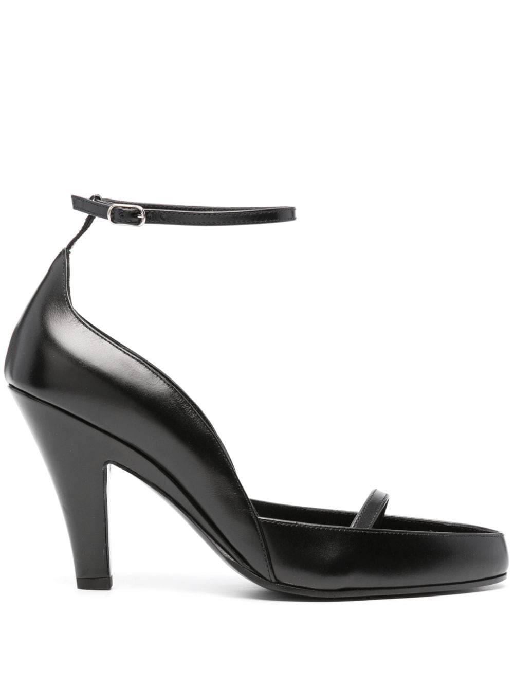 The Row 90mm cut-out leather pumps - Black von The Row