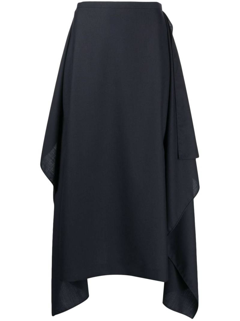 The Row Bassia draped wool skirt - Blue von The Row