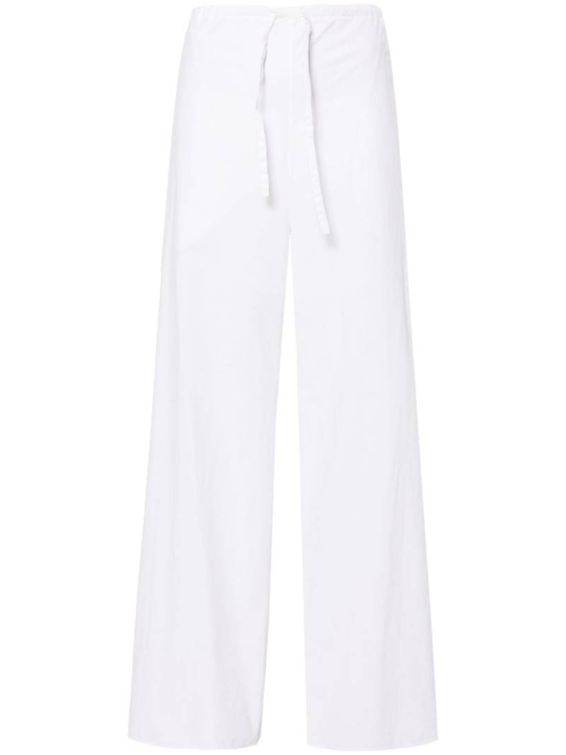 The Row Jugi drawstring-waist cotton trousers - White von The Row