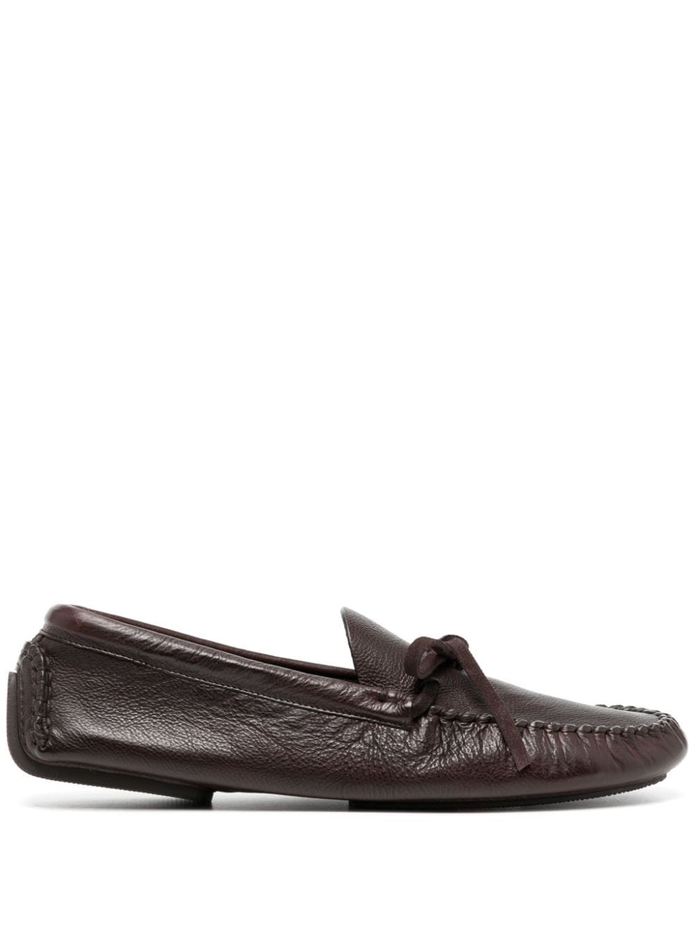 The Row Lucca leather loafers - Brown von The Row