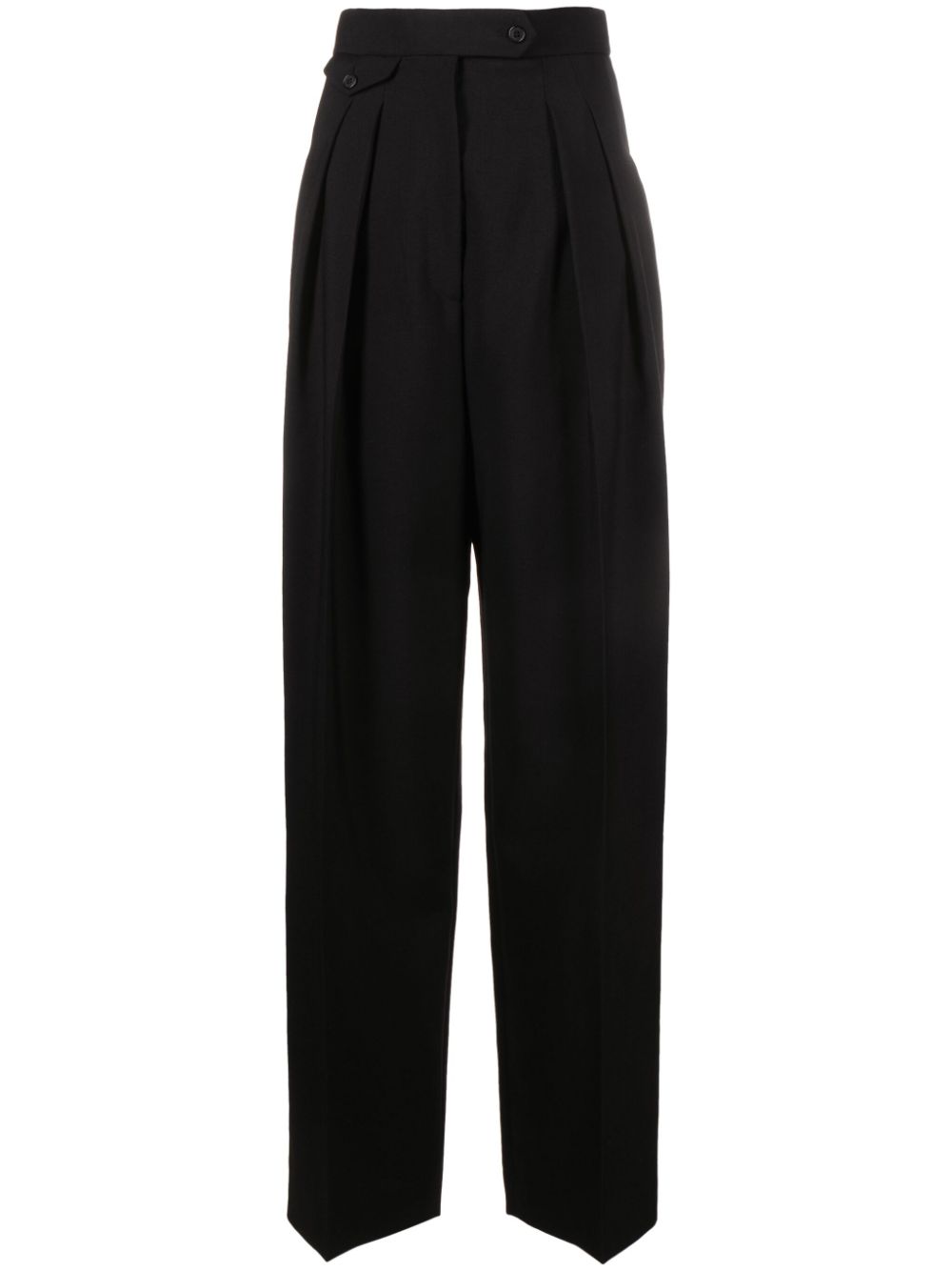 The Row Marcellita pleated wide-leg trousers - Black von The Row