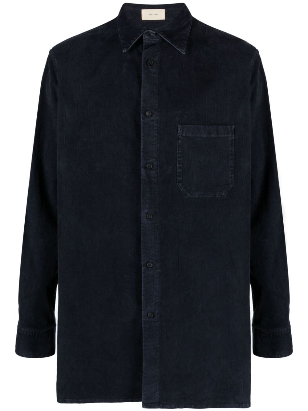 The Row Melvin pointed-collar corduroy shirt - Blue von The Row