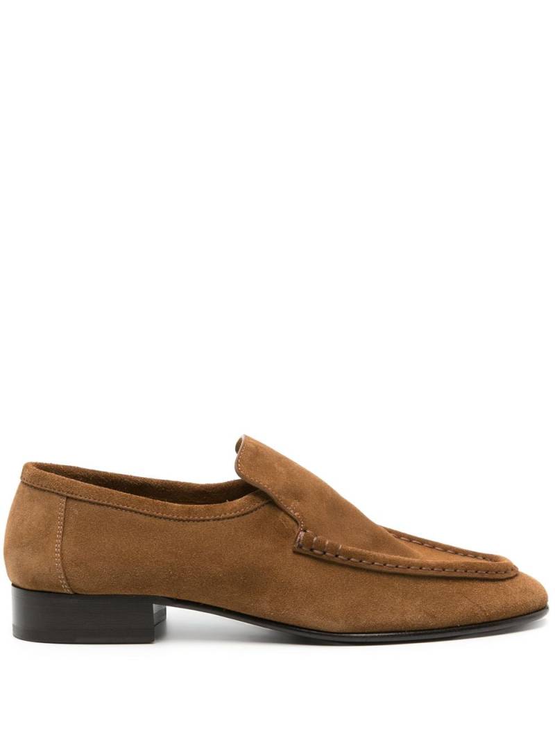 The Row New Soft suede loafers - Brown von The Row