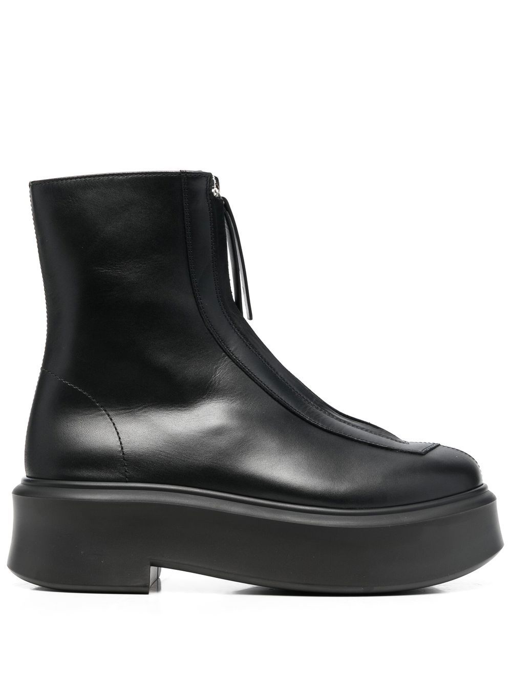 The Row zip-front ankle boots - Black von The Row