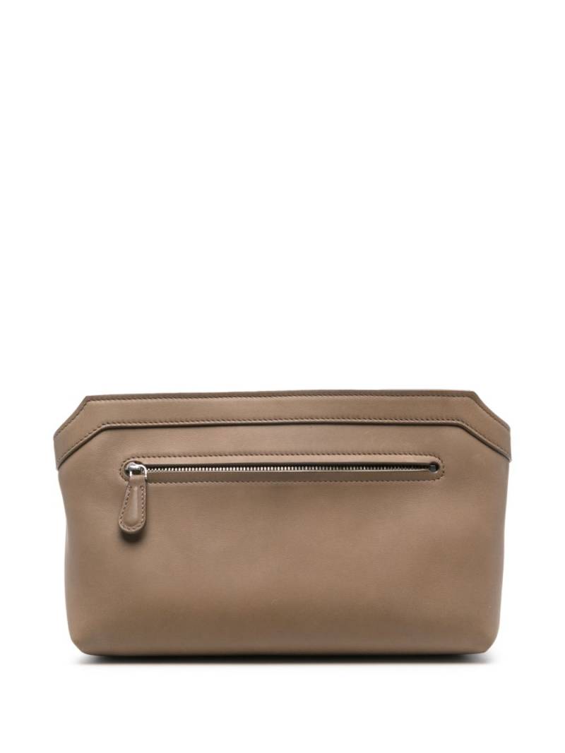 The Row Terrasse clutch bag - Brown von The Row