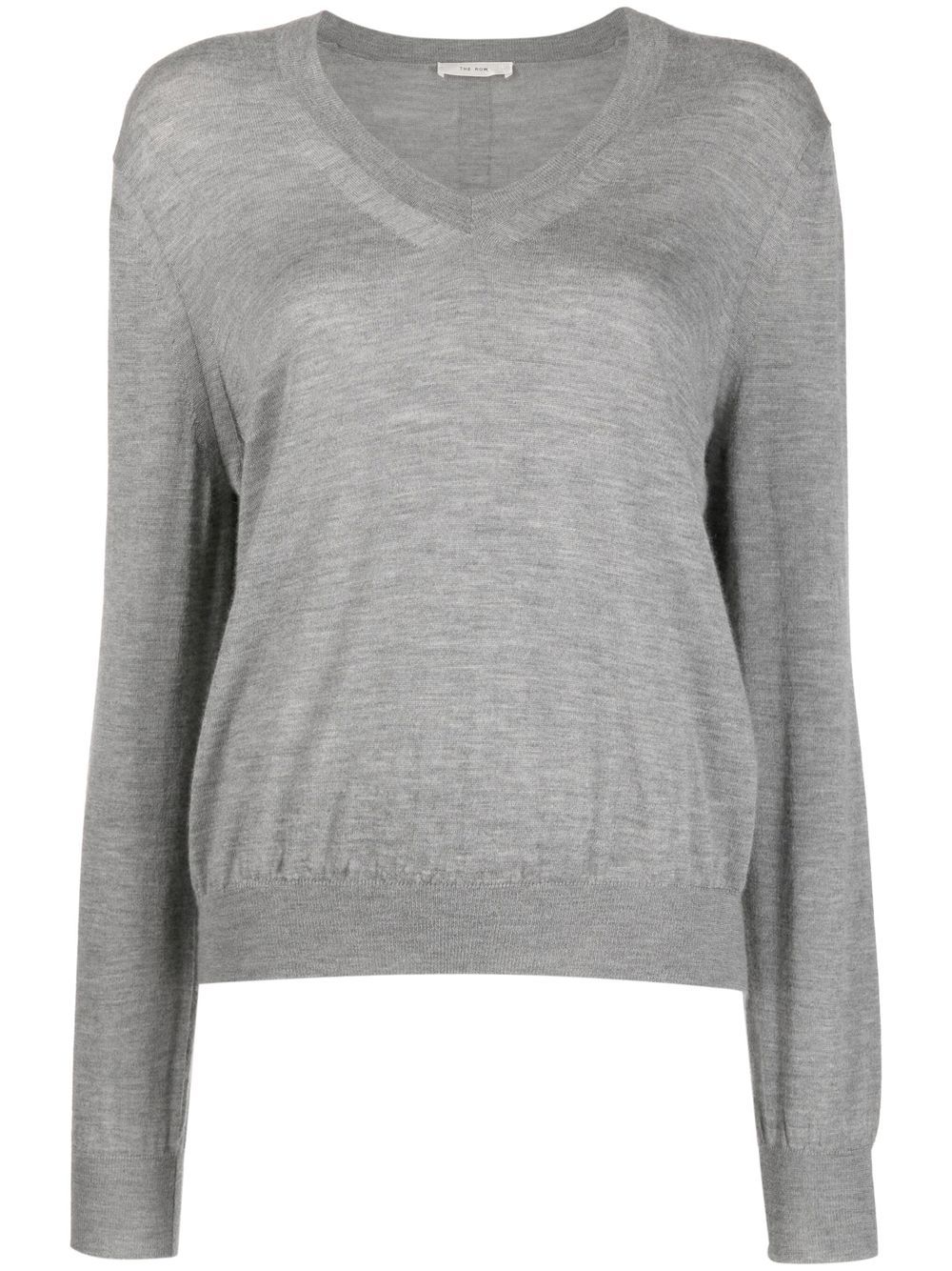 The Row V-neck cashmere jumper - Grey von The Row