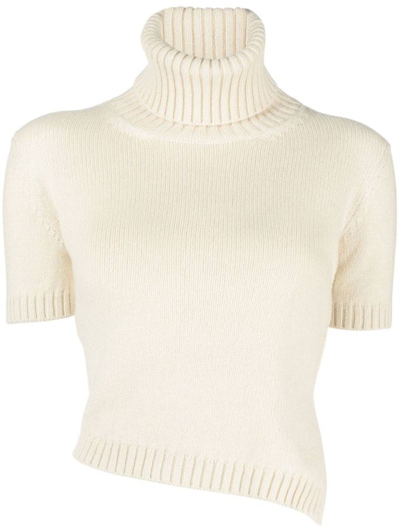 The Row asymmetric roll-neck top - Neutrals von The Row