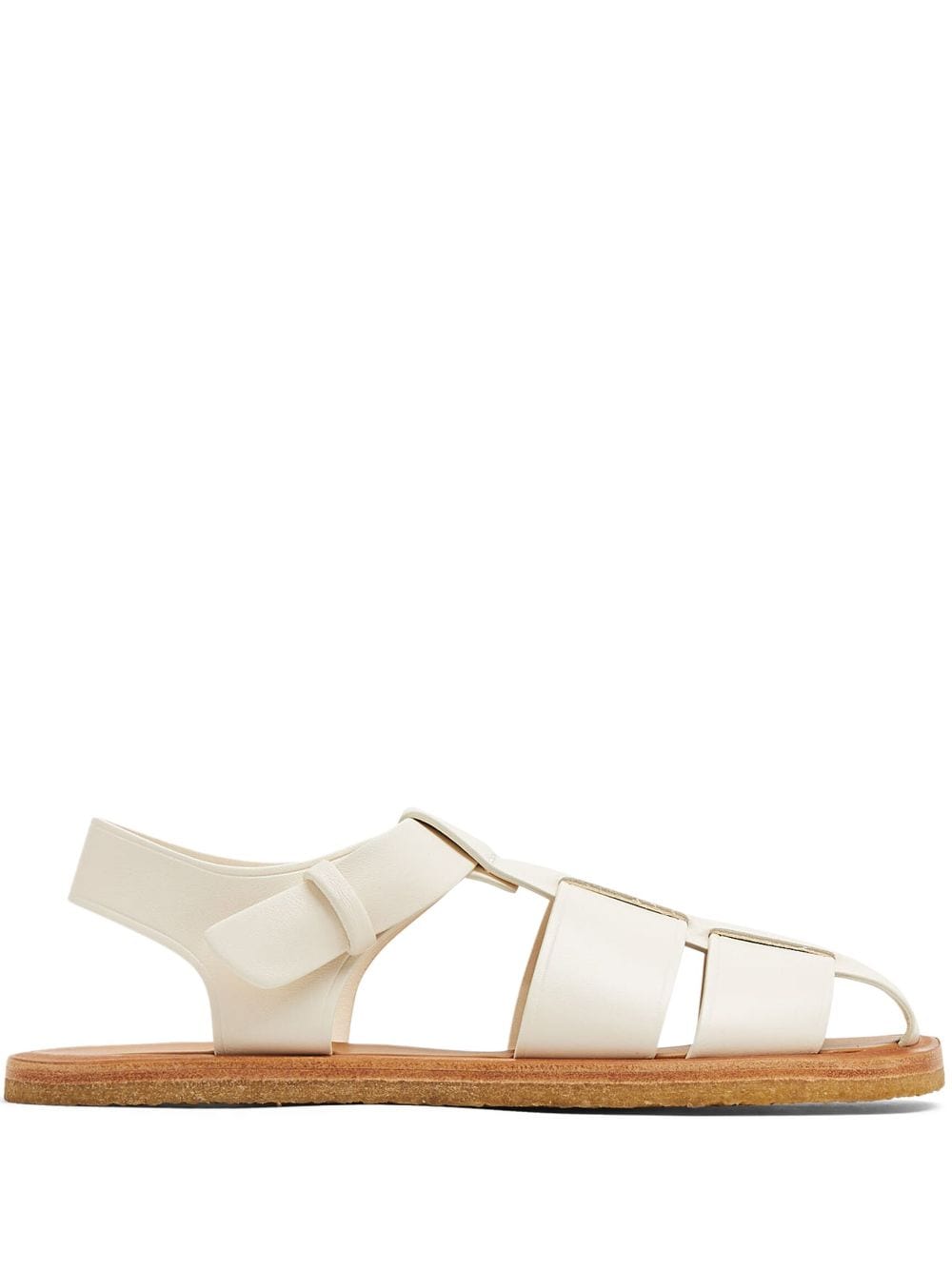 The Row caged-design leather sandals - White von The Row