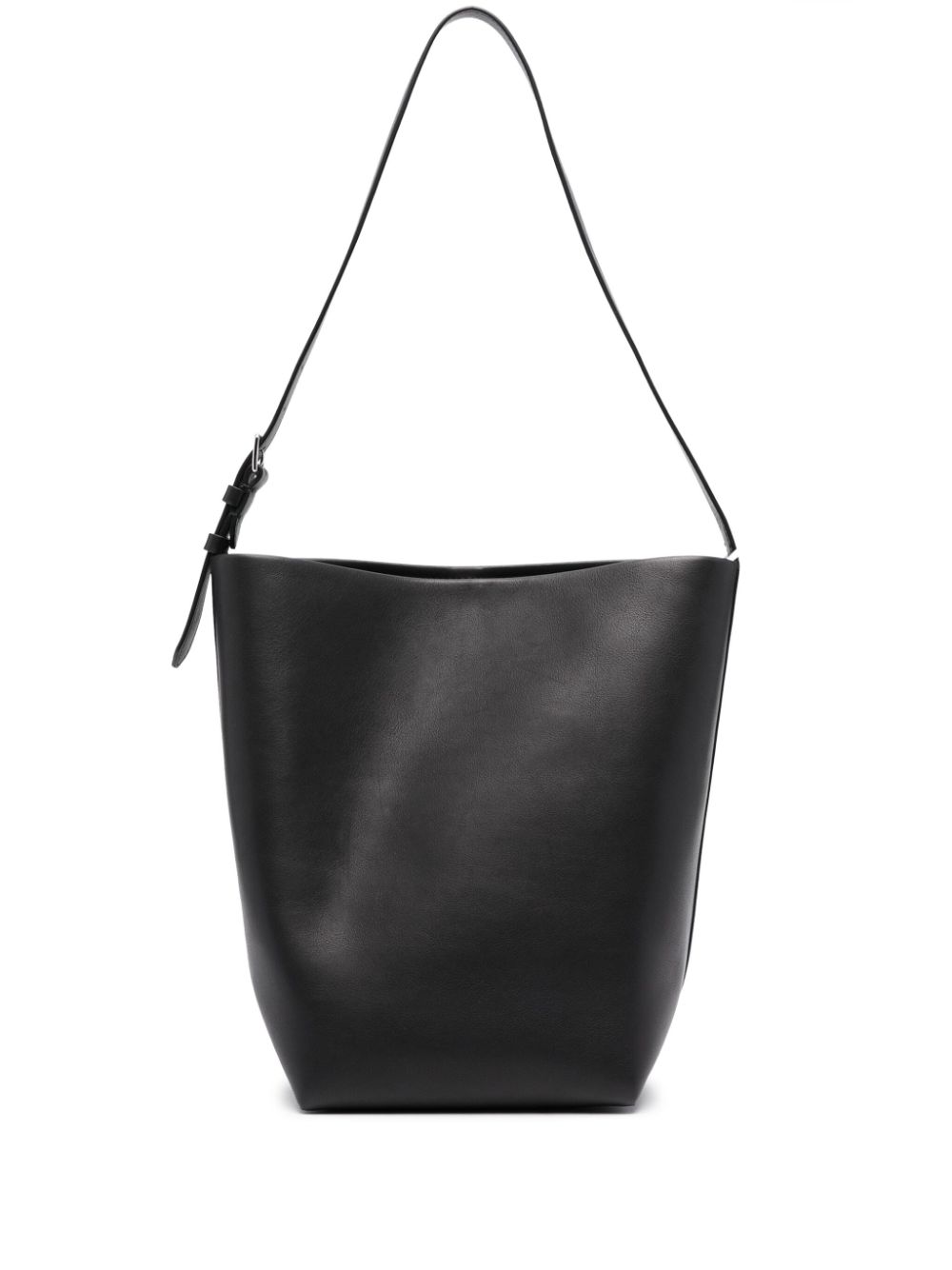 The Row debossed-logo shoulder bag - Black von The Row