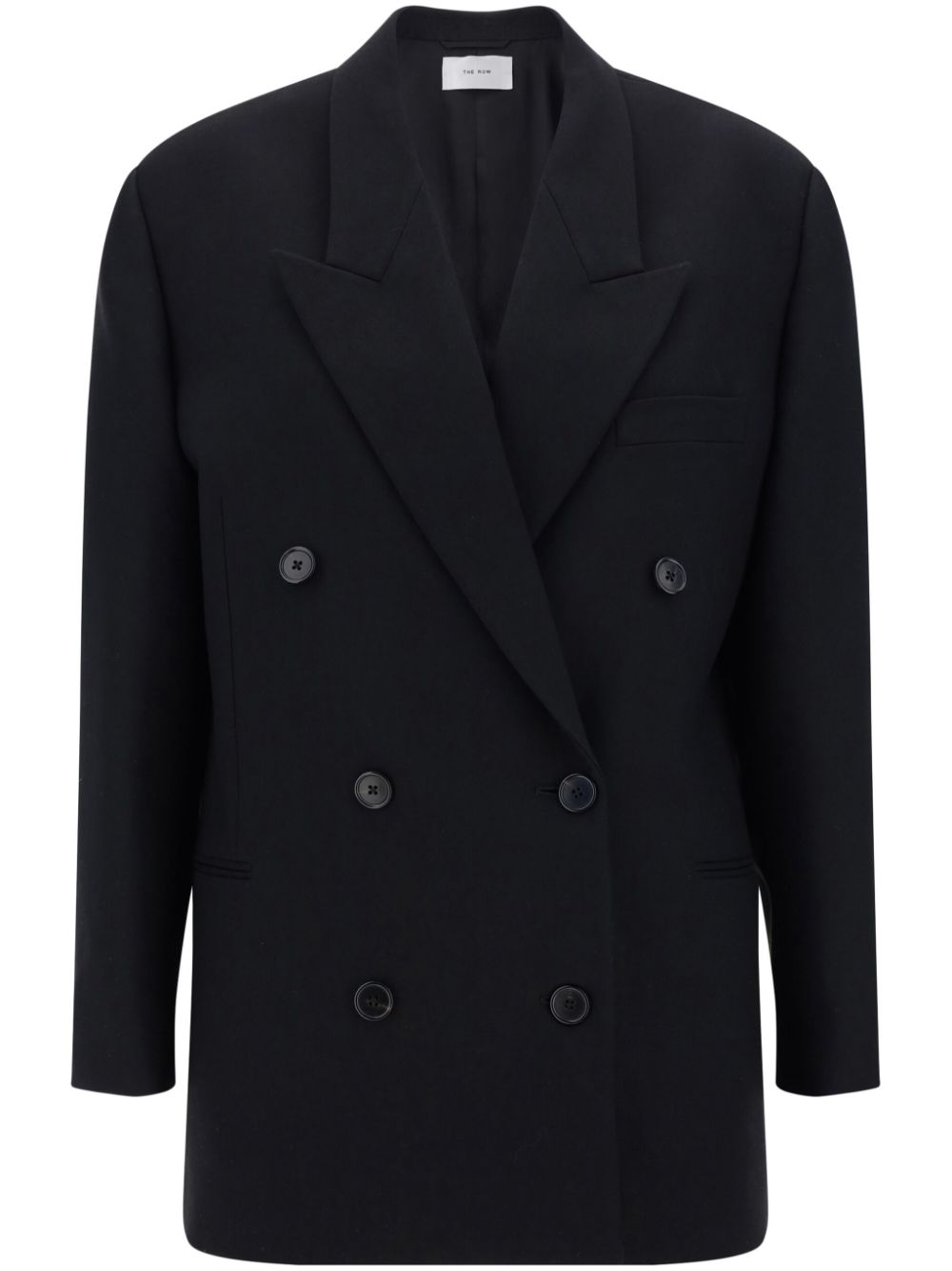 The Row double-breasted wool coat - Black von The Row