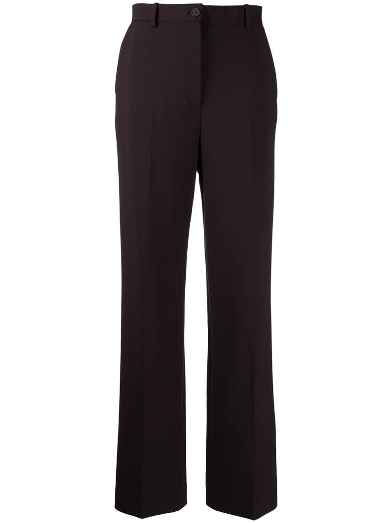 The Row high-waisted straight-leg trousers - Brown von The Row