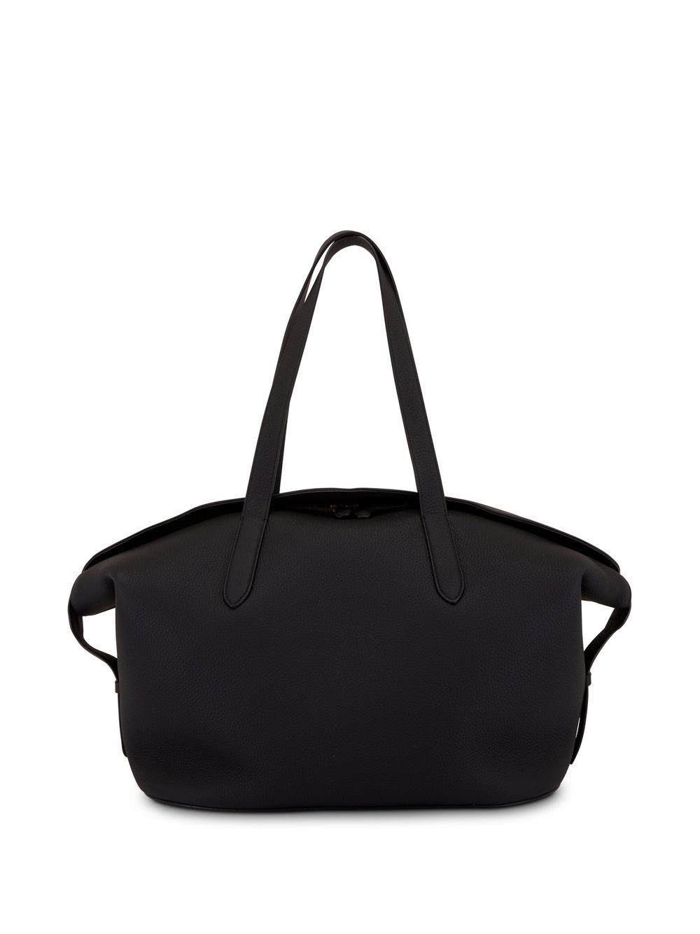 The Row leather top-handle bag - Black von The Row