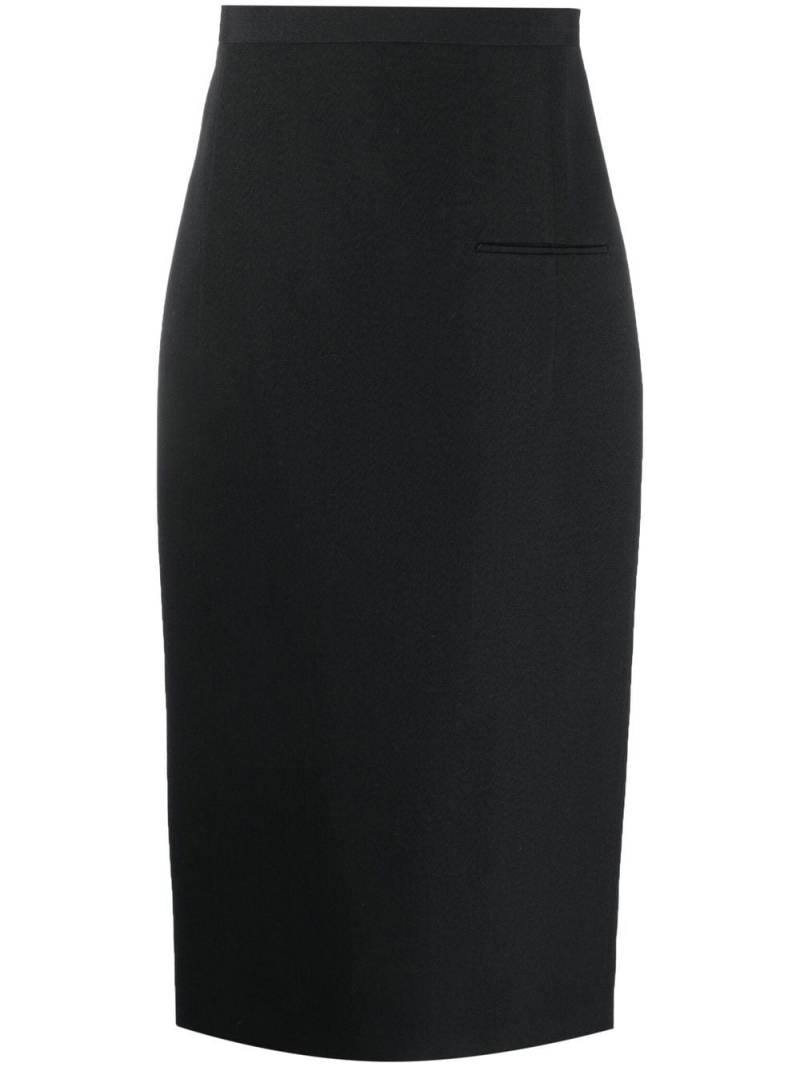 The Row mid-eight tailored pencil skirt - Black von The Row