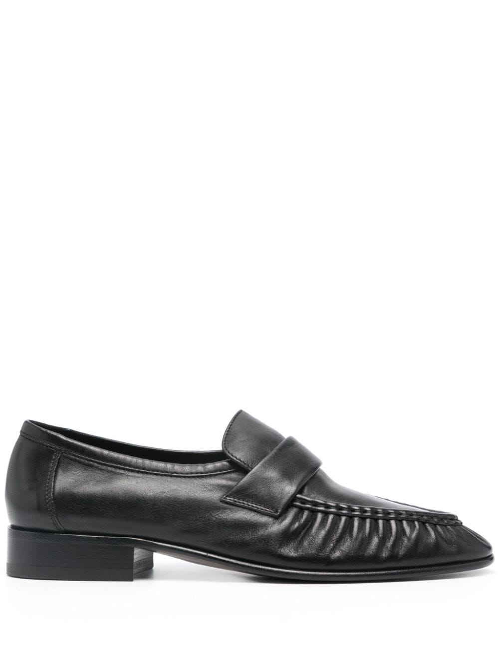 The Row pleated leather loafers - Black von The Row