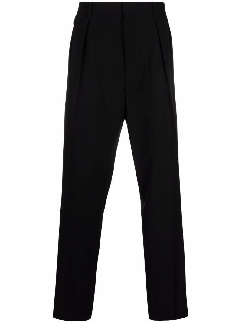 The Row pleated straight-leg tailored trousers - Black von The Row