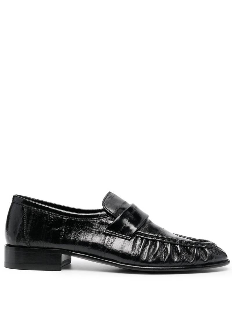 The Row slip-on leather loafers - Black von The Row