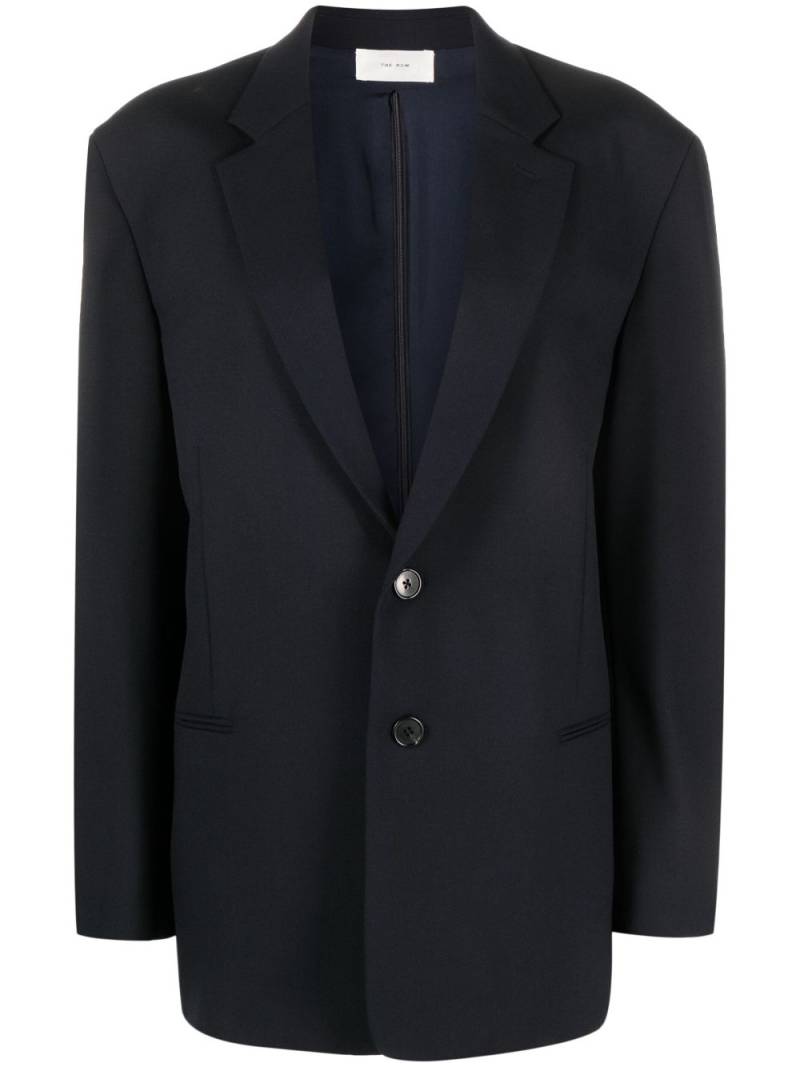 The Row single-breasted virgin wool-silk blazer - Blue von The Row