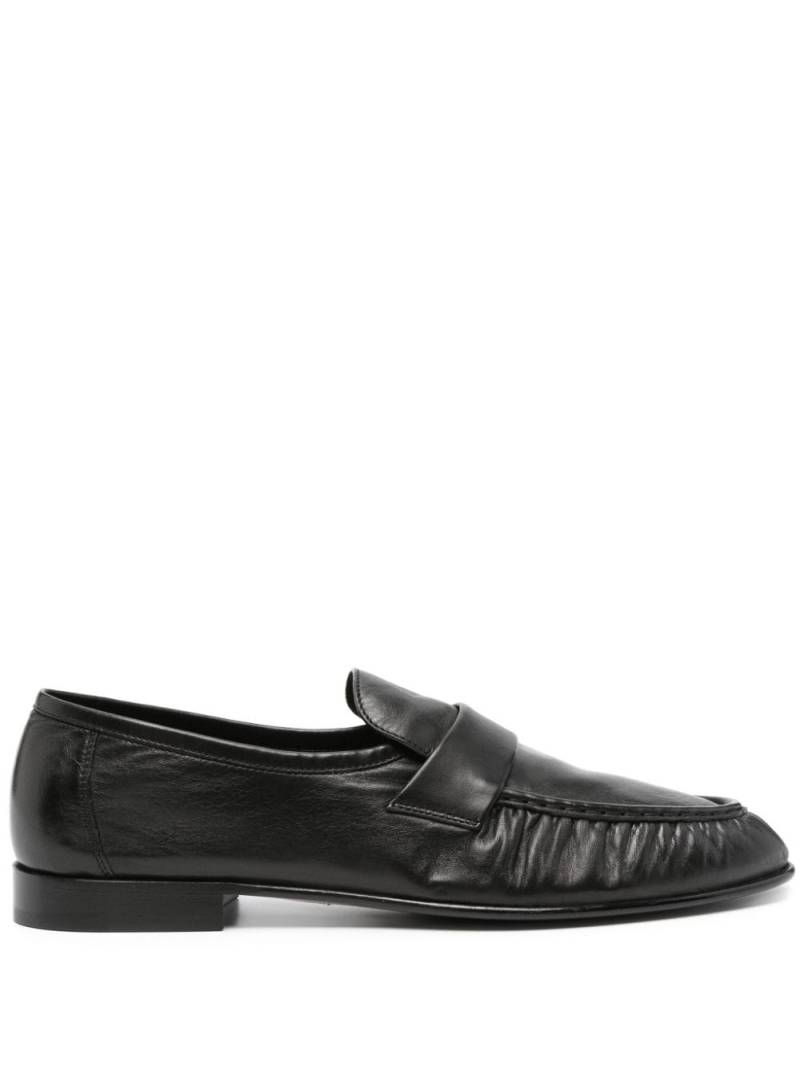 The Row soft-leather loafers - Black von The Row