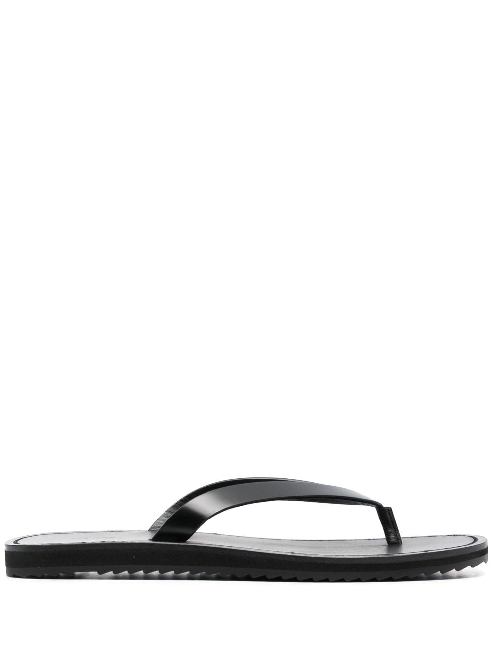 The Row thong-strap leather flip flops - Black von The Row