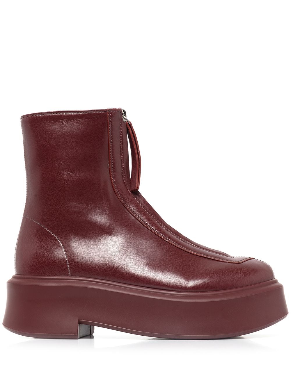 The Row zip-front ankle boots - Red von The Row
