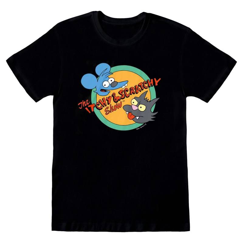 Itchy And Scratchy Show Tshirt Damen Schwarz L von The Simpsons