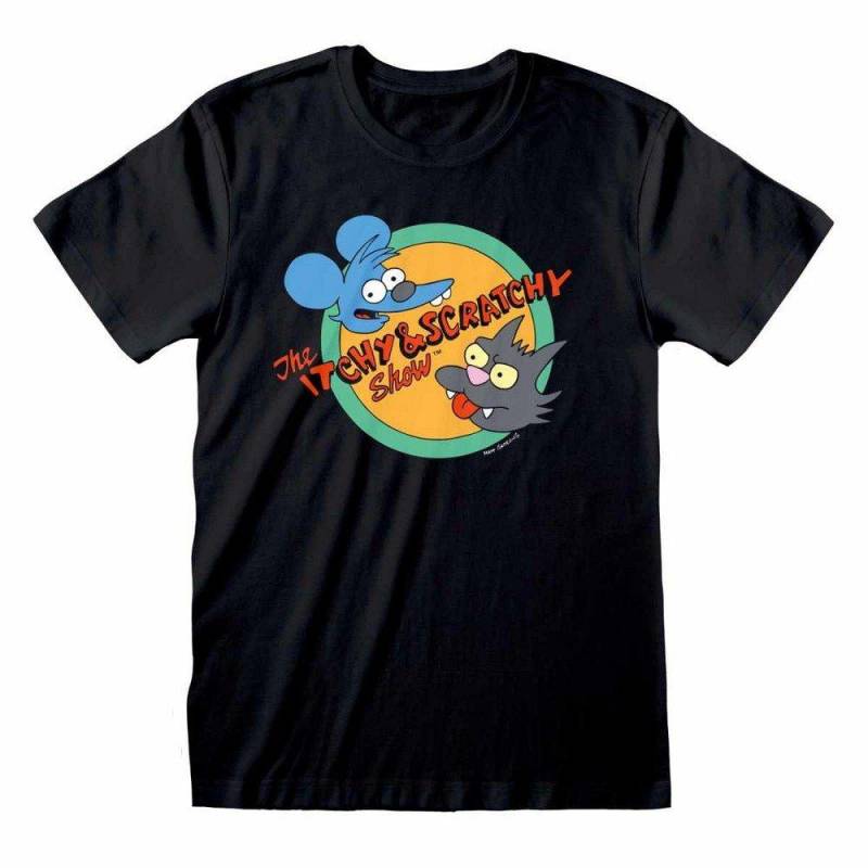 Itchy And Scratchy Show Tshirt Damen Schwarz S von The Simpsons