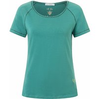 THE SPIRIT OF OM Damen Yogashirt Raglan OM Herz olive | M von The Spirit of OM