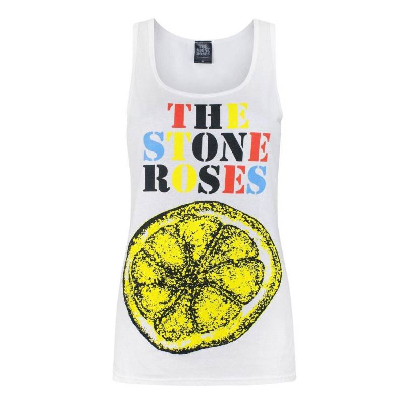 Tanktop Mit Motiv Zitrone Damen Weiss L von The Stone Roses