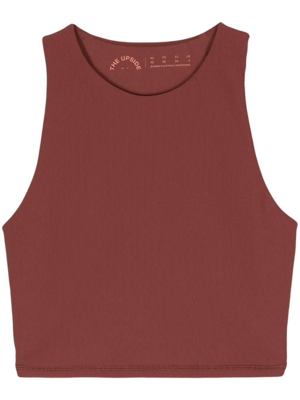 The Upside Jacinta ribbed cropped performance tank top - Brown von The Upside