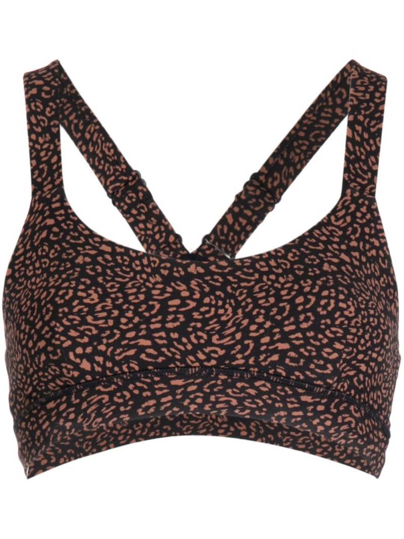 The Upside Leo Dance leopard-print bra - Black von The Upside